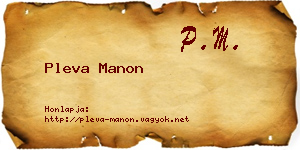 Pleva Manon névjegykártya